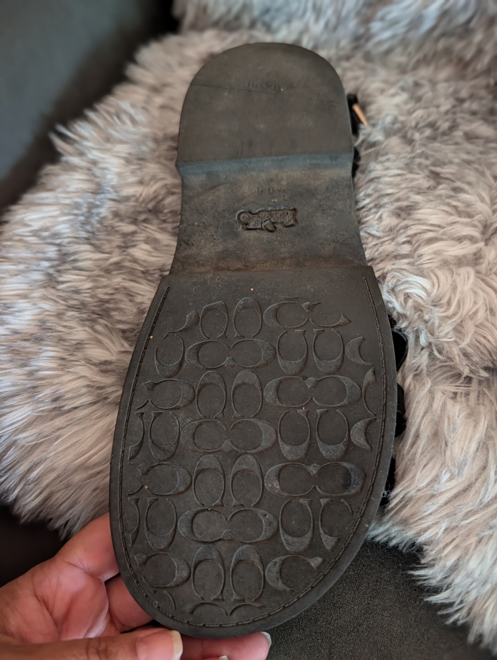 Coach Black Leather Strappy Sandals - Women's - Picture 2 of 4